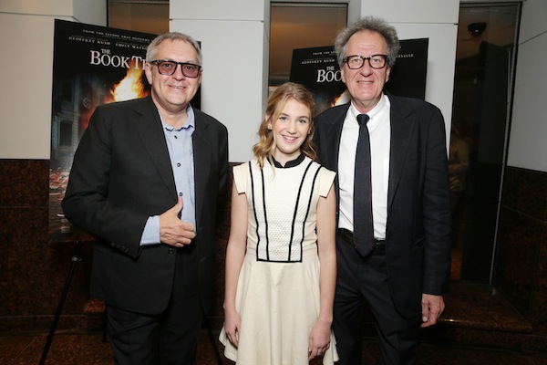 Director Brian Percival and actors Sophie Nélisse and Geoffrey Rush at Fox 200 Pictures special screening of “The Book Thief” held at the Simon Wisenthal Center’s Museum of Tolerance, on Saturday, November 2, 2013 in Los Angeles. Photo by Eric Charbonneau/Invision for Twentieth Century Fox/AP images.
