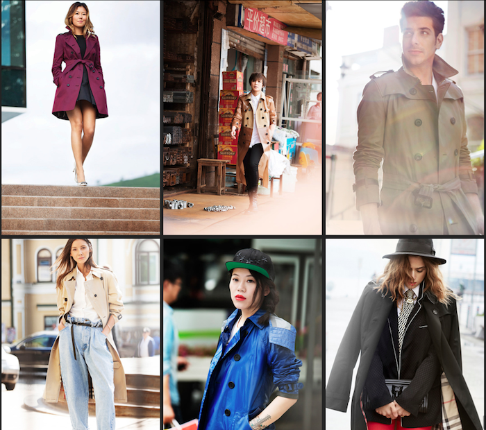 Images from Burberry's Tumblr page