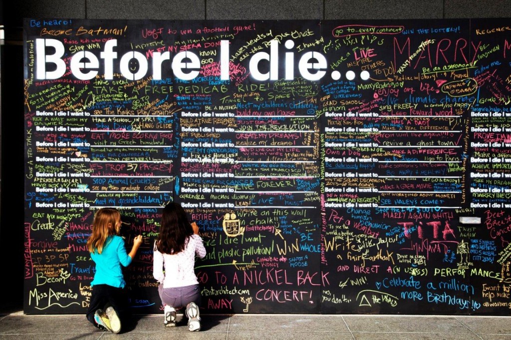 Before I Die wall in San Francisco, CA. Photo: Kristina Kassem