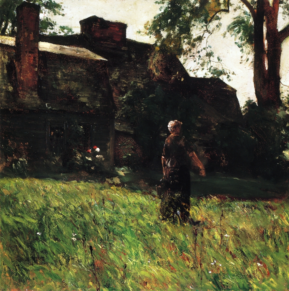 The Old Fairbanks House, by Childe Hassam, (1884), courtesy of Wikipaintings