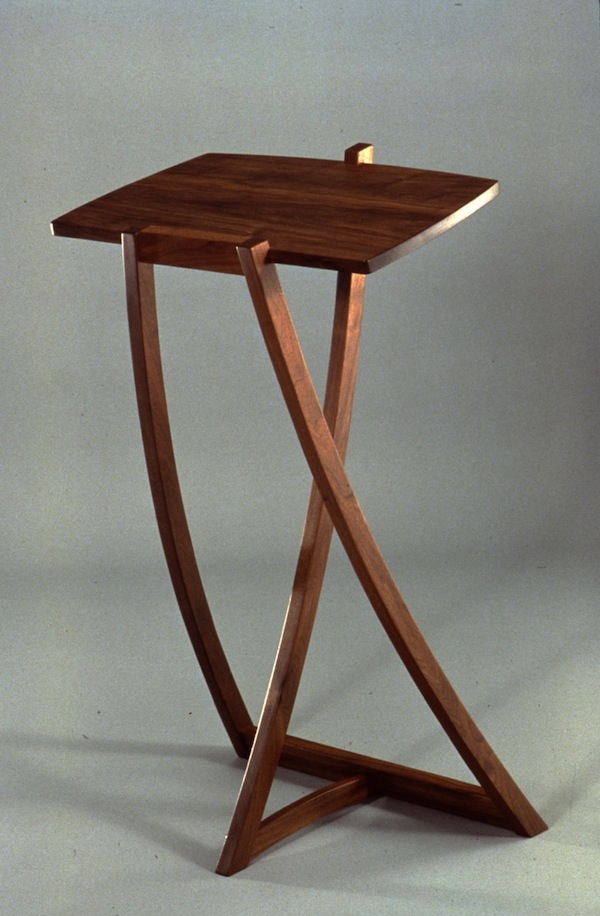 Dictionary Stand by Peter Korn, walnut (24”x16.5”x40”), 1981