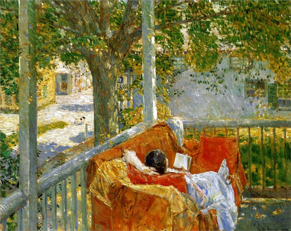 Couch on the Porch, (1914) by Childe Hassam, courtesy of Wikipaintings
