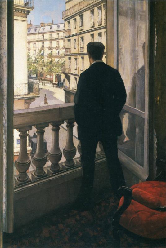 Man at the Window, (1875), by Gustave Caillebotte