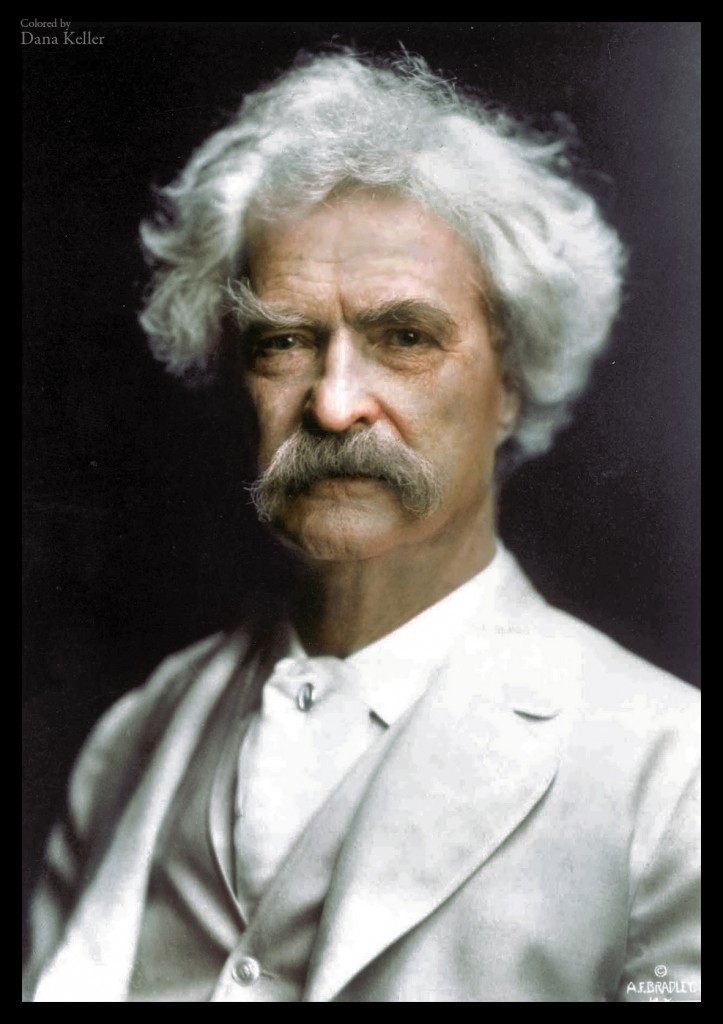 Mark Twain colorized photo