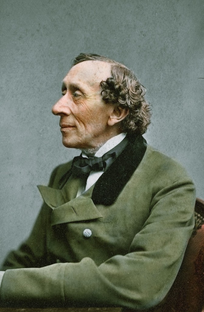 Hans Christian Andersen colorized photo