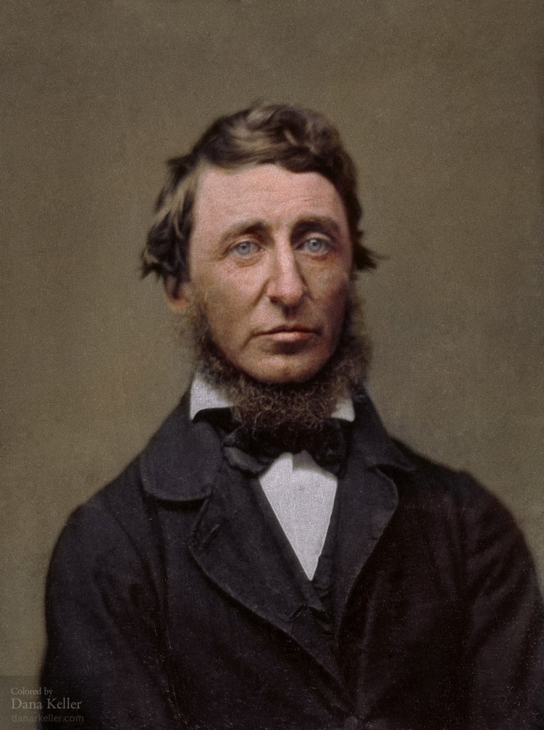 Colorized photo of Henry David Thoreau