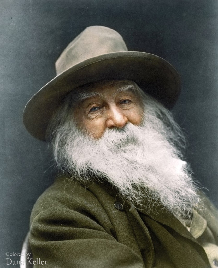 Walt Whitman colorized photo