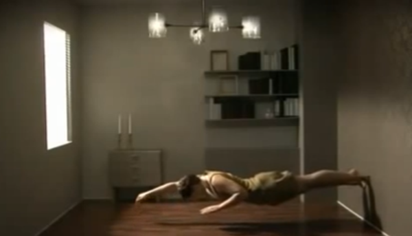 Dancer defying gravity in "Weightless"