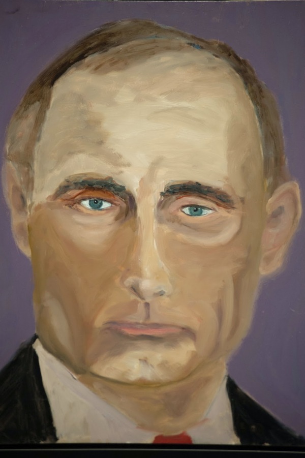 Vladimir Putin painted by George W. Bush