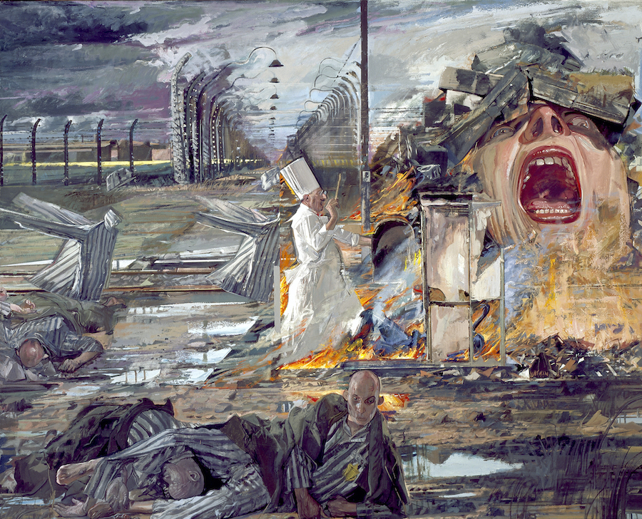 JEROME WITKIN, A JEW IN A RUIN, 1990, Oil on Canvas, 71 x 88 inches 