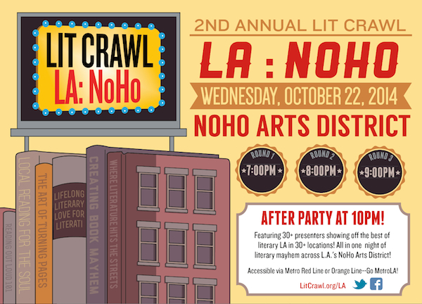 Flyer for Lit Crawl L.A.: NoHo