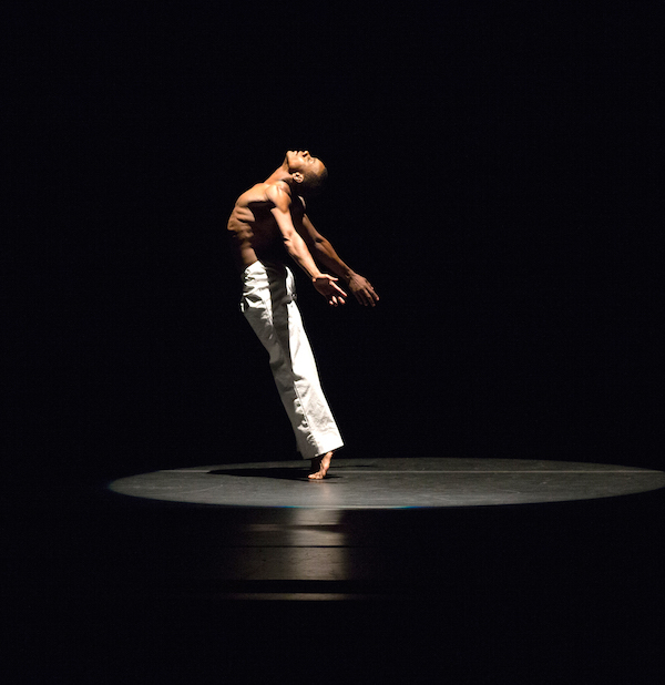 Alvin Ailey American Dance Theater's Kirven Douthit-Boyd in David Parson's Caught.  Photo by Rosalie O'Connor