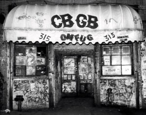 CBGB,'s, NYC music club/temple to early punk rock