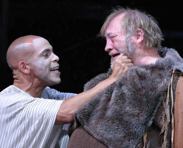 l-r, Joshua Wolf Coleman and Brent Christiansen in Oedipus Machina at TheOdyssey.