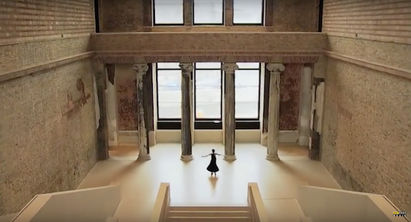 A dancer spins in the Neues Museum