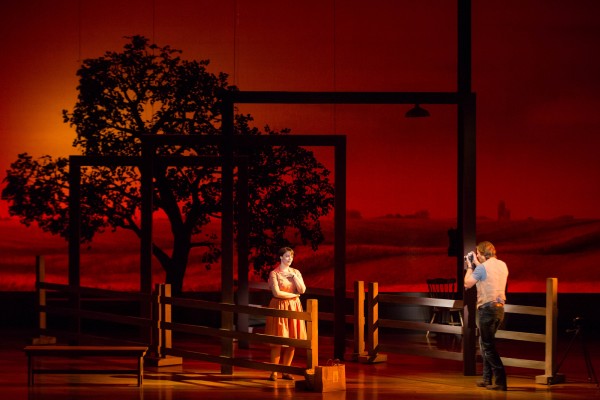 Elizabeth Stanley and Andrew Samonsky in The Bridges of Madison County at The Ahmanson Theatre. 