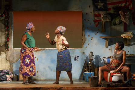 Saycon Sengbloh, Lupita Nyong'o, and Pascale Armand in Eclipsed. Credit: Joan Marcus