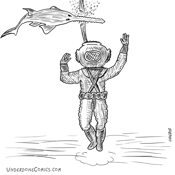 The Sawfish and Deepsea Diver - The First Underdone Comic
