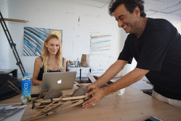 Stephen Glassman + Sarah Elgart at the artist's studio in DTLA