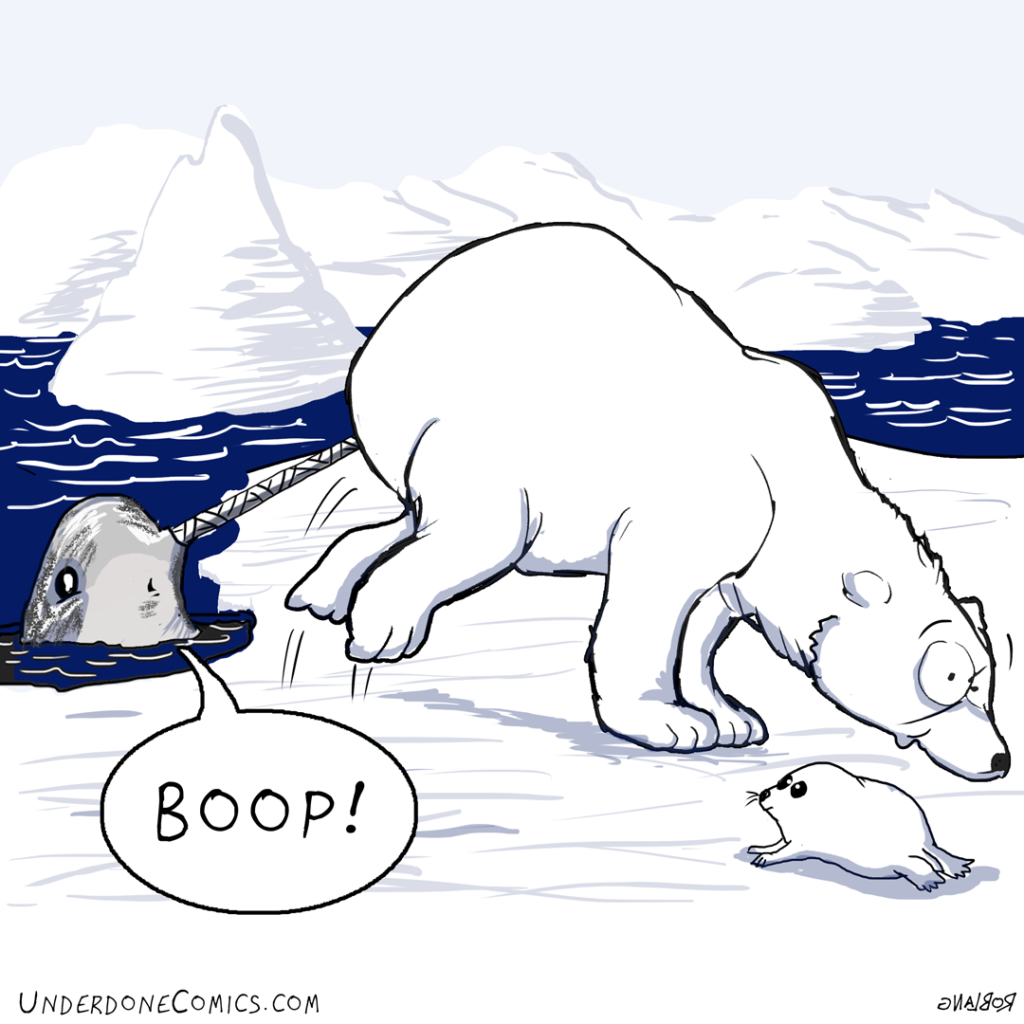Narwhals and seals are friends.