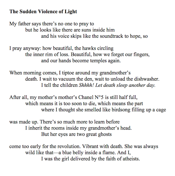 The Sudden Violence of Light