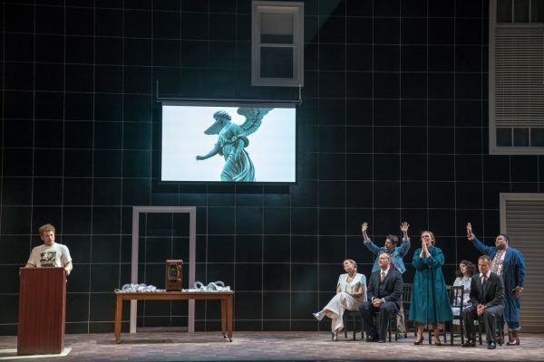 The company of Angels in America, Peter Eotvos's opera version of Tony Kushner's play. Credit: Sarah Shatz