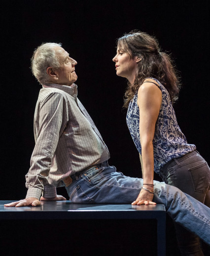 Denis Arndt and Mary-Louise Parker in Heisenberg at The Mark Taper Forum. 