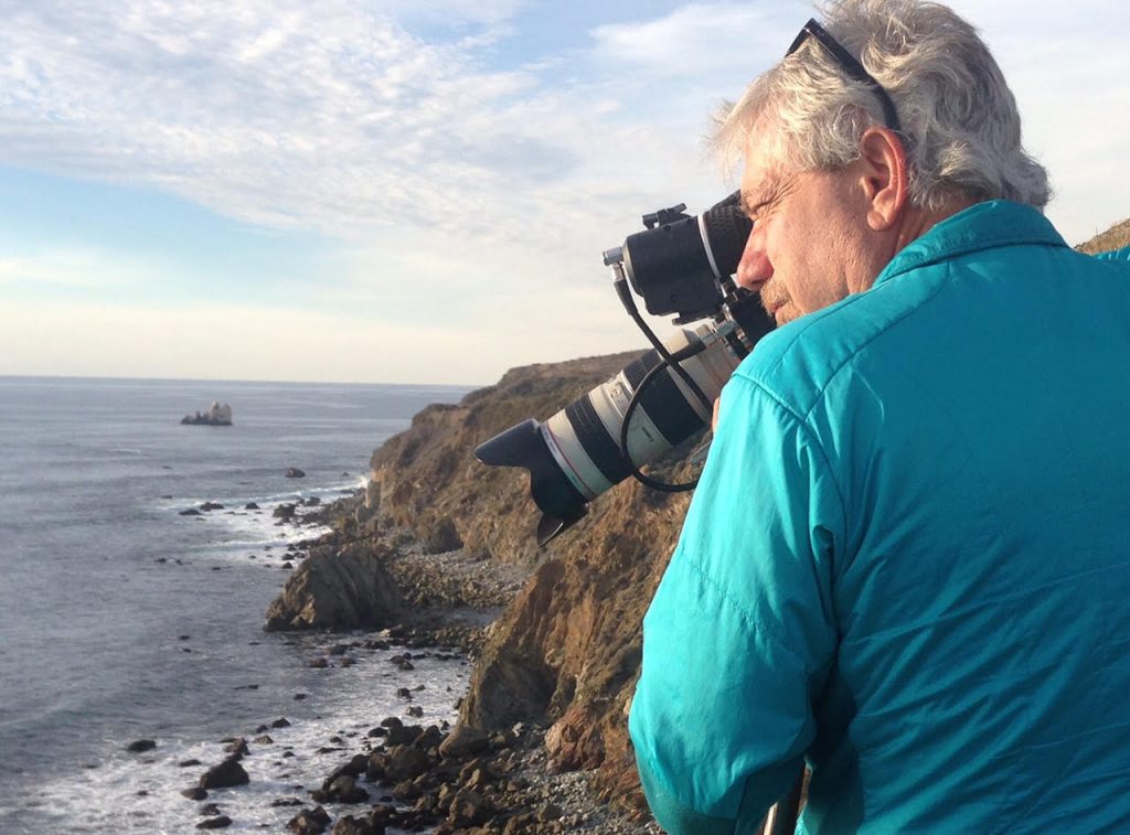 Louie Schwartzberg filming in Big Sur