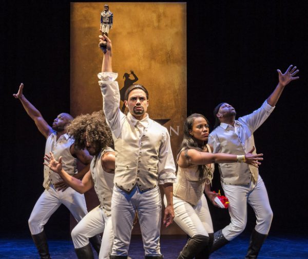 The cast of Spamilton at the Kirk Douglas Theatre.