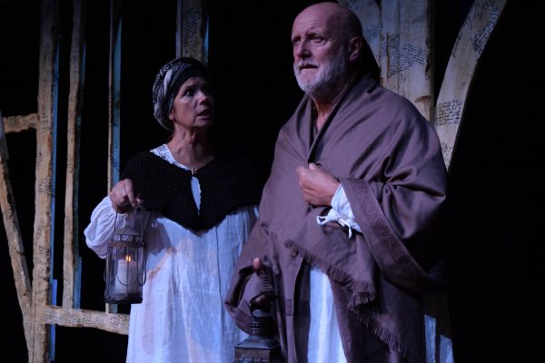 Sally Edwards & Philip Whitchurch in Shakespeare, His Wife and the Dog at the Edye.