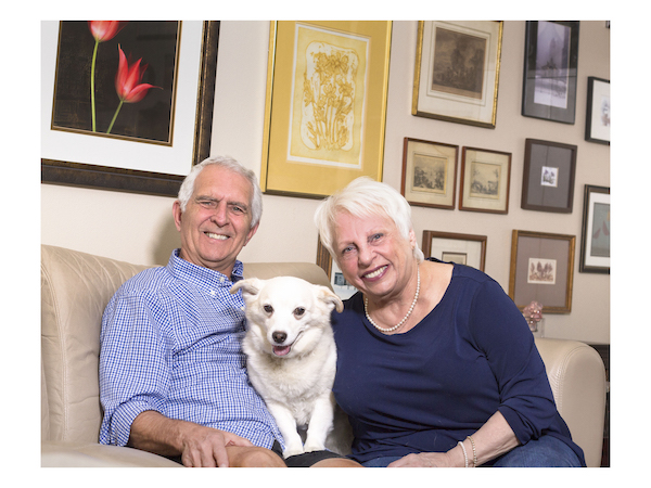 Susan and Jim Taylor. Dog Sophie. Photography by Jim Storm. Cultural Weekly.