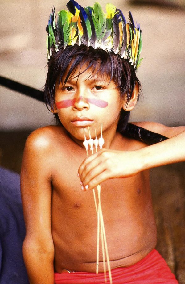 Iquitos, Peru. Jivaro boy, Amazon (c) Elisa Leonelli 1981