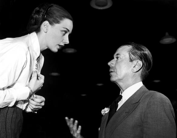 Patricia Morison conferring with her good friend composer and lyricist Cole Porter.