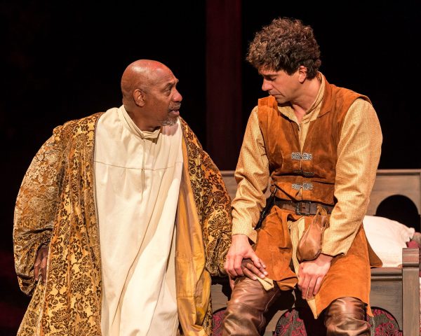 l-r: Joe Morton and Hamish Linklater in the SCLA production of Henry IV. Photo by Craig Schwartz.