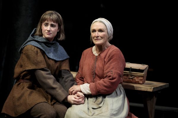 Grace Van Patten and Glenn Close in Mother of the Maid. Credit: Joan Marcus