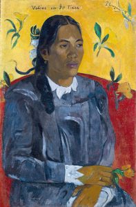 Paul Gauguin, Tahitian Woman With a Flower, 1891, oil on canvas, Ny Carlsberg Glyptotek, Copenhagen. Photograph by Ole Haupt, (c) Ny Carlsberg Glyptotek