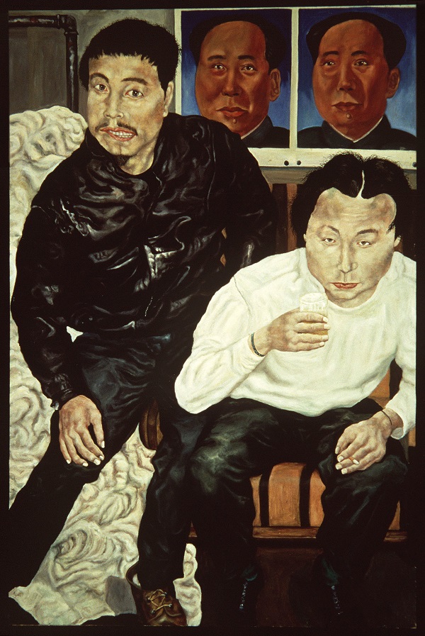 Liu Wei, Two Drunk Painters, 1990, oil on canvas, San Francisco Museum of Modern Art, Gift of Vicki and Kent Logan