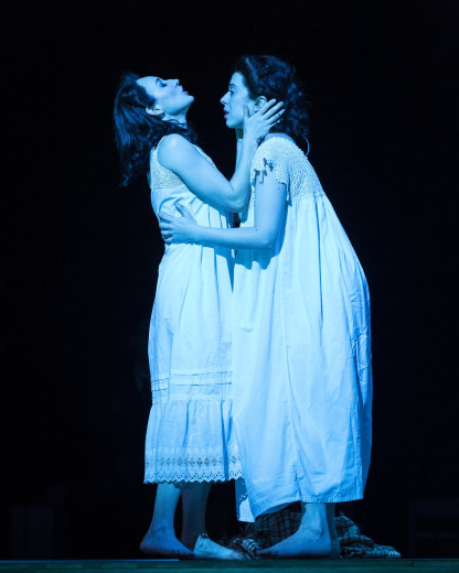 l-r, Elizabeth A. Davis & Adına Verson in Indecent at the Ahmanson Theatre.