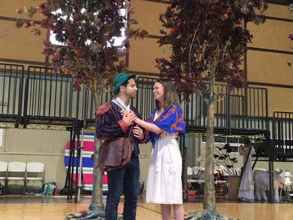 Skyler Astin as the Baker and Sutton Foster as the Baker's Wife in "Into the Woods". Photo by AHaskins.
