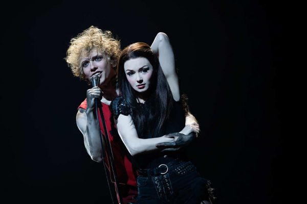 Andrew Polec and Christina Bennington in Bat Out of Hell. Credit: Little Fang Photo
