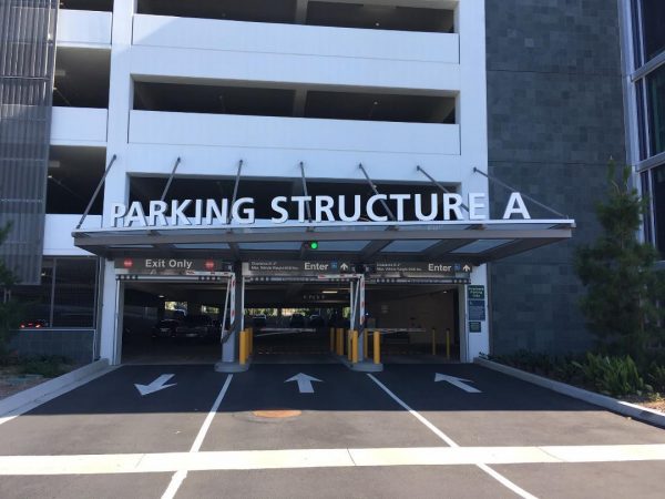 The parking structure/stage for "Stay Awake". 