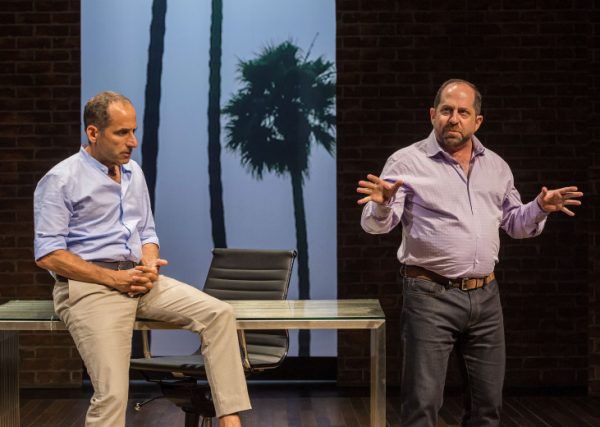 l-r, Peter Jacobson & Jason Kravitz in Inside Talk, part of A Play Is a Poem at Center Theatre Group's Mark Taper Forum.