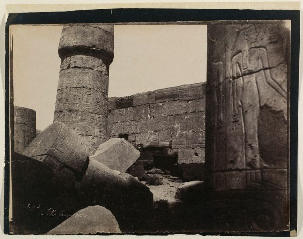 John Beasley Greene, Karnak, Hypostyle Hall, Northern Wall,          Interior, No. 3, 1854, Musee d'Orsay, Paris. 