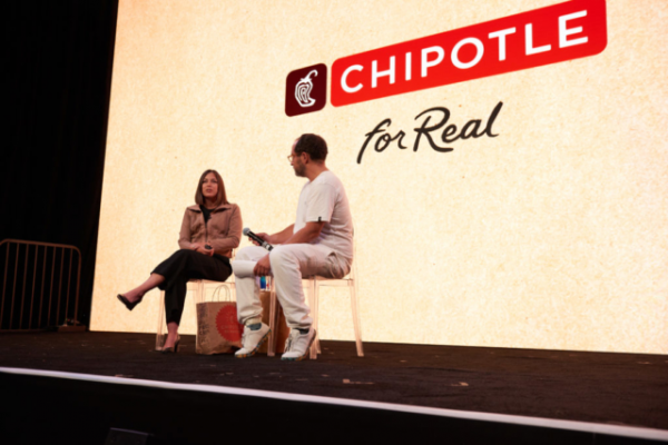 Tessie Lieberman, VP Digital Marketing at Chipotle discusses their recent campaigns with Ross Martin of Blackbird (Credit Photo: IAB)