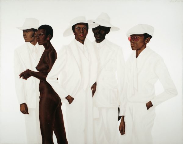 Barkley L. Hendricks, What's Going On, 1974, oil, acrylic, and magna on cotton canvas, © Estate of Barkley L. Hendricks, courtesy of the artist's estate and Jack Shainman Gallery, New York.
