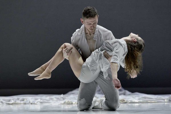 Brandon Alley & Emily Chessa in Ballet BC's "Romeo & Juliet." Photo by Michael Slobodian.