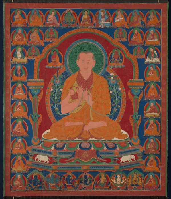 Gorampa Sonam Senge (1429-1489), Sixth Abbot of the Ngor Monastery, about 1600, central Tibet, opaque watercolor on cloth; Virginia Museum of Fine Arts, Berthe and John Ford Collection, Arthur and Margaret Glasgow Fund. Photograph © Virginia Museum of Fine Arts, photo by David Stover. 
