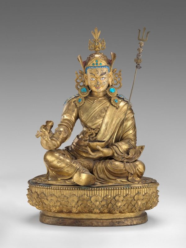 Padmasambhava, 1700-1800, central Tibet, copper alloy, gemstones, and traces of paint; Virginia Museum of Fine Arts, Berthe and John Ford Collection, gift of the E. Rhodes and Leona B. Carpenter Foundation. Photograph © Virginia Museum of Fine Arts, photo by Travis Fullerton.