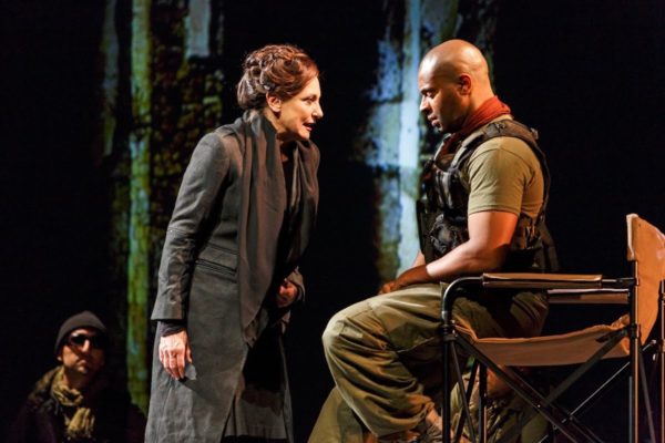 Lucy Peacock and Andre Sillis in Coriolanus from the Stratford Festival. Credit: David Hou
