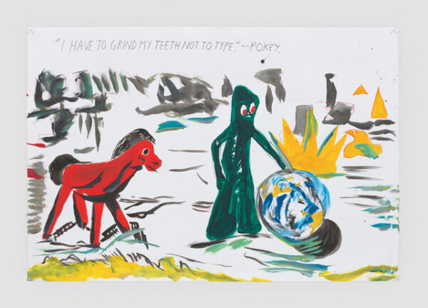 No Title (I have to) 2019 Acrylic, ink, graphite, and colored pencil on paper 30 1/4 x 44 1/4 inches (76.8 x 112.4 cm) © Raymond Pettibon, Courtesy Regen Projects, Los Angeles 